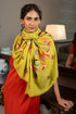 Paradise Bloom  | Embroidered Wool Silk Stole